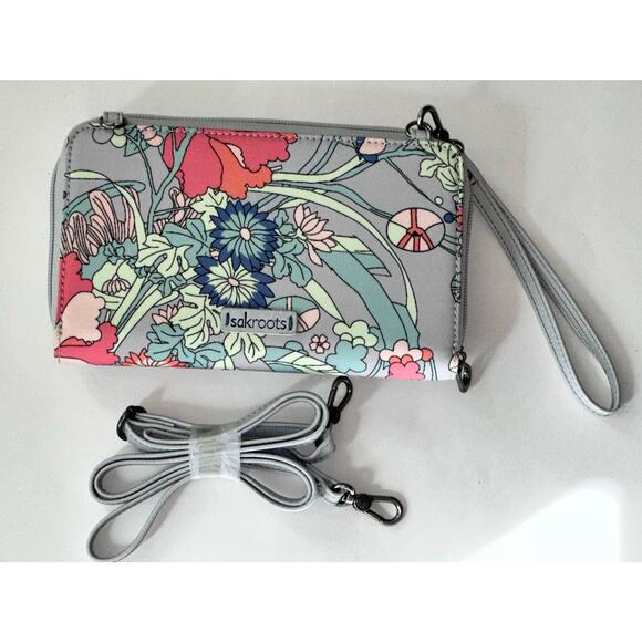 Womens Sakroots Smartphone Wristlet - Light Grey - Picture 8 of 9